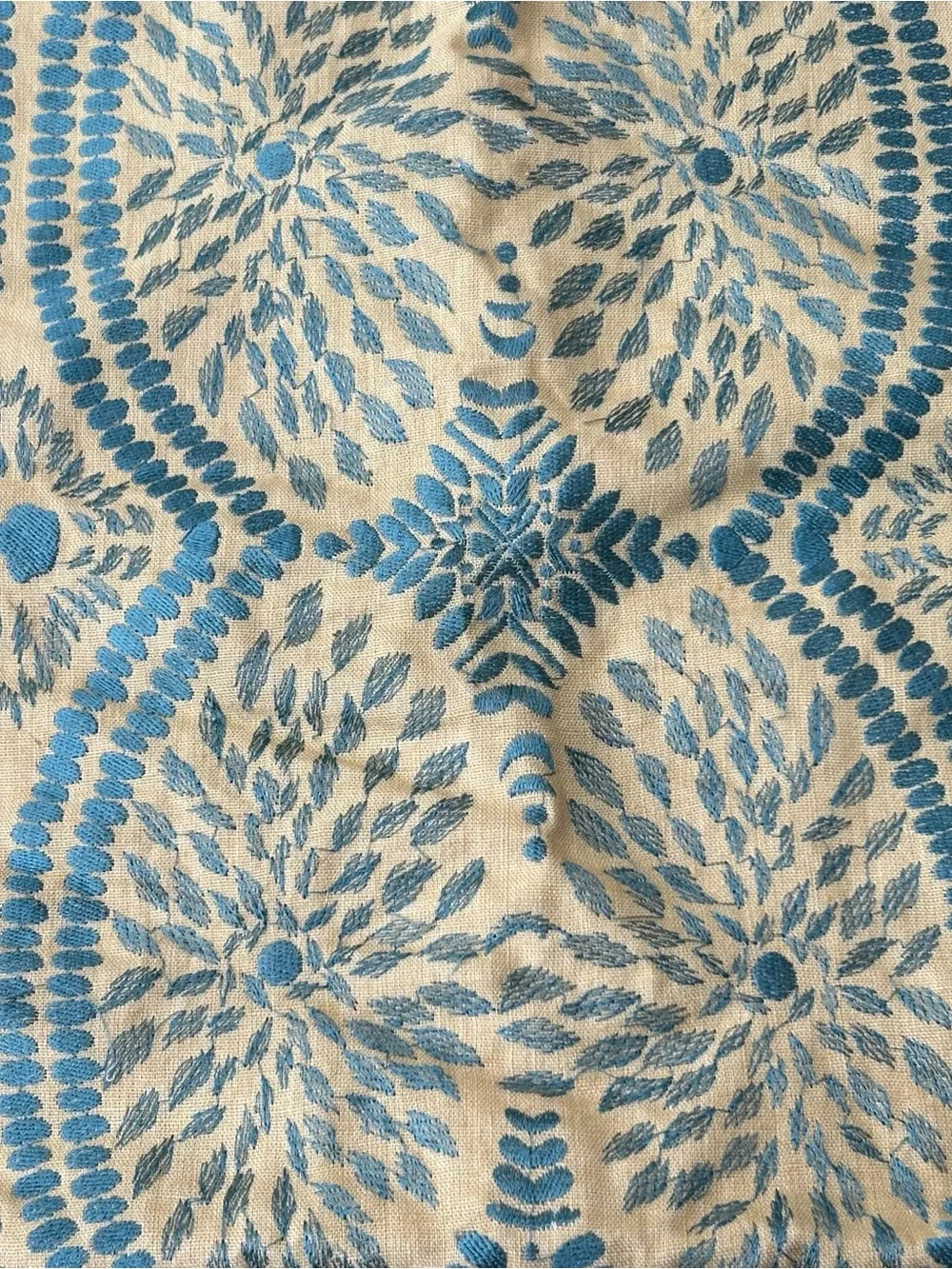2 Crate & Barrel Embroidered Rowena Pillow Covers 15” x 22”